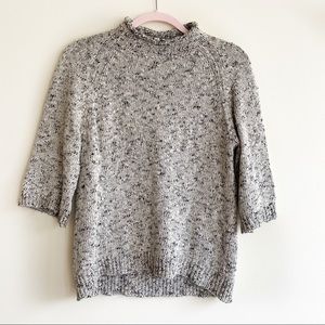 LOU & GREY Grey Marled Turtleneck Sweater - XS
